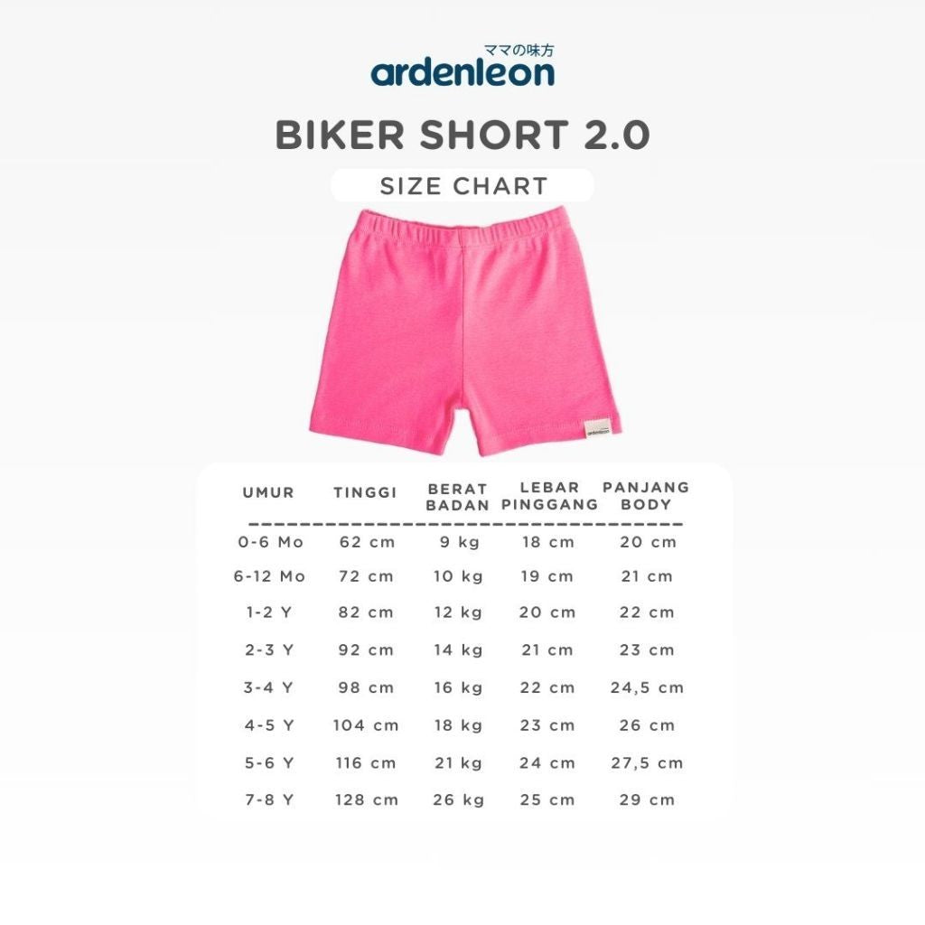 ARDENLEON Celana Pendek Anak Perempuan Biker Short 2.0