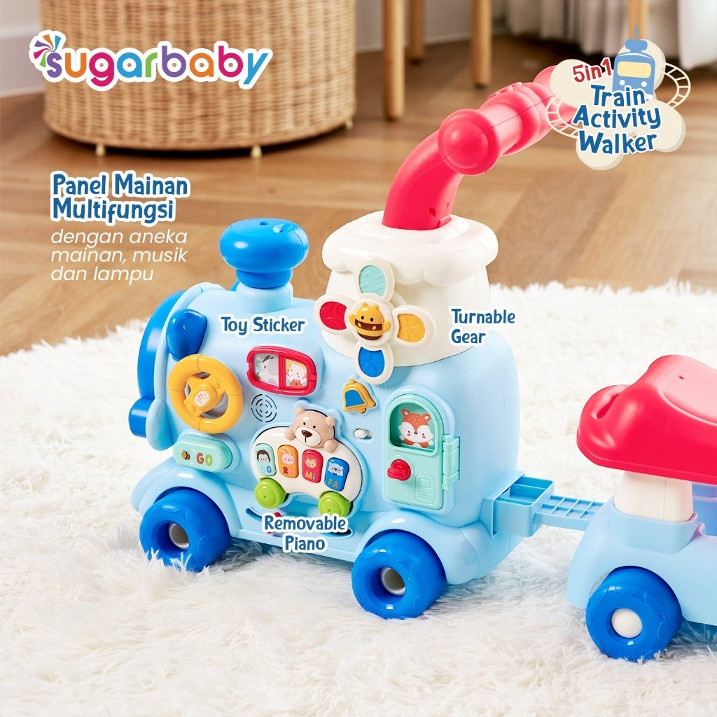 Sugarbaby Train Activity Walker 5in1 Mode/Baby Walker/Mainan Dorong Bayi