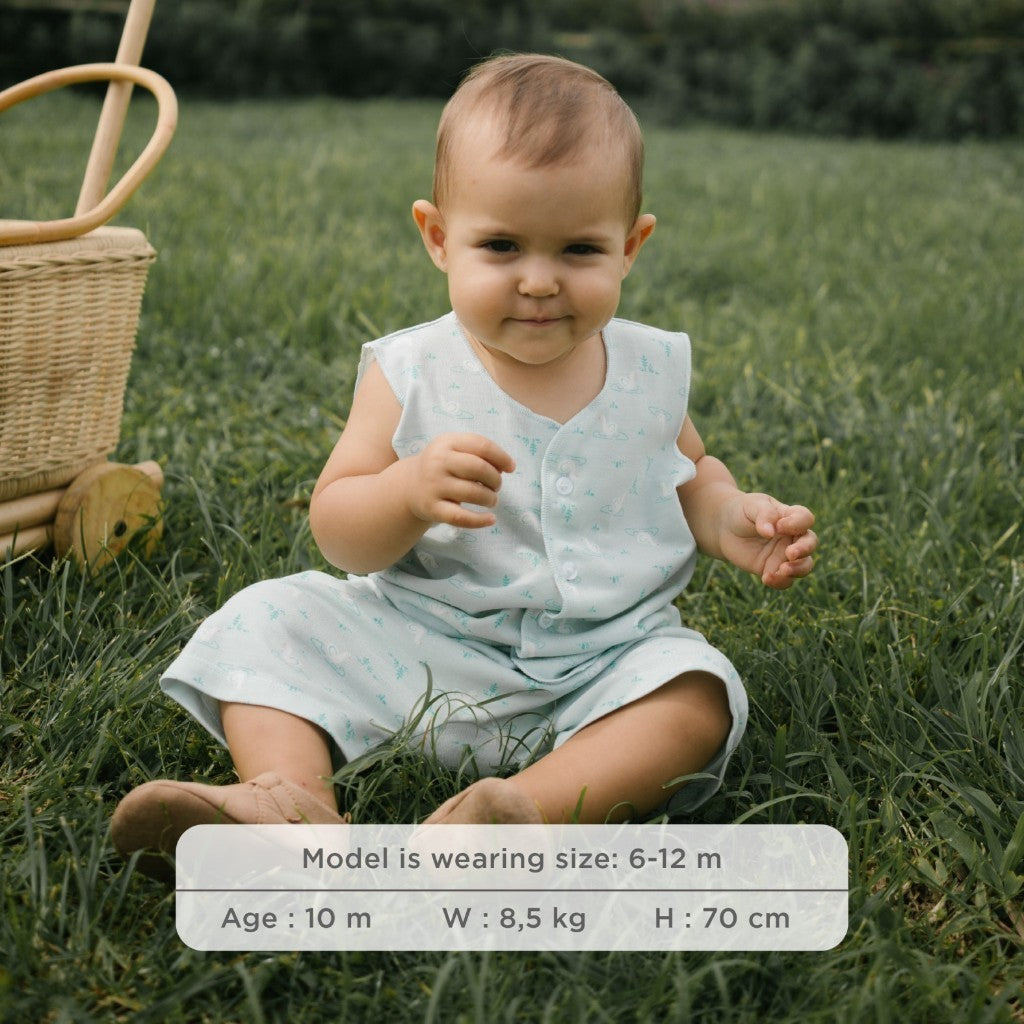 Little Palmerhaus - Little Wear Button Sleeveless Set 22.0 (Setelan Bayi Lengan Buntung)