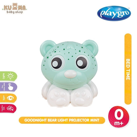 Playgro Goodnight Bear Light Projector Mint - Lampu Tidur Anak