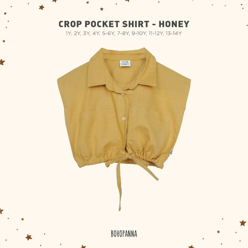 BOHOPANNA - CROP POCKET SHIRT - Atasan Anak Perempuan