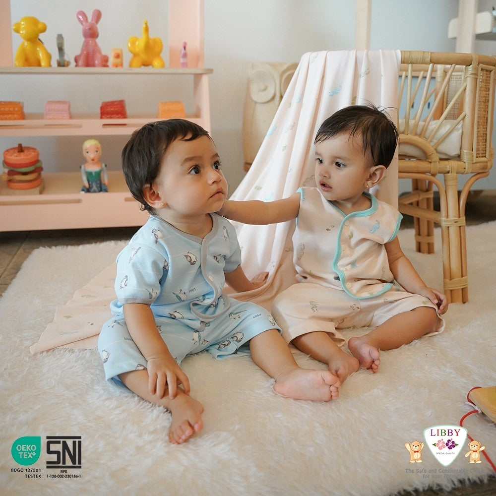 LIBBY Setelan Piyama Panjang Anak Laki Laki Perempuan Motif Baby Collections (1 stel)