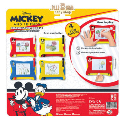 Emco Disney Mickey And Friends Colour Magnet Doodle Mini Board