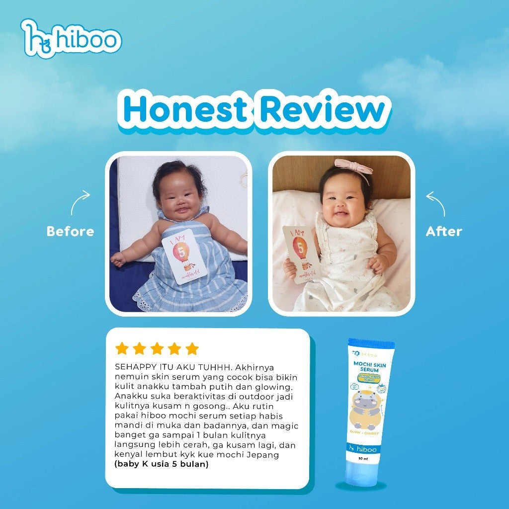 Hiboo Mochi Glow Baby Serum with Japanese White Tomato 2 in 1 Face Cream Bayi & Body Lotion Bayi 100 ml - Skincare Bayi Newborn Cream Wajah Bayi Whitening Cream C11