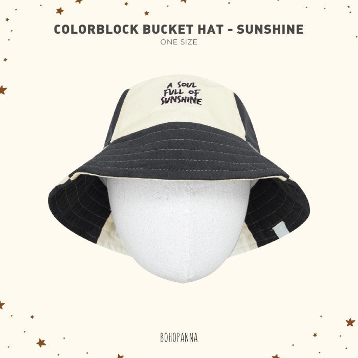 BOHOPANNA - COLORBLOCK BUCKET HAT - TOPI ANAK
