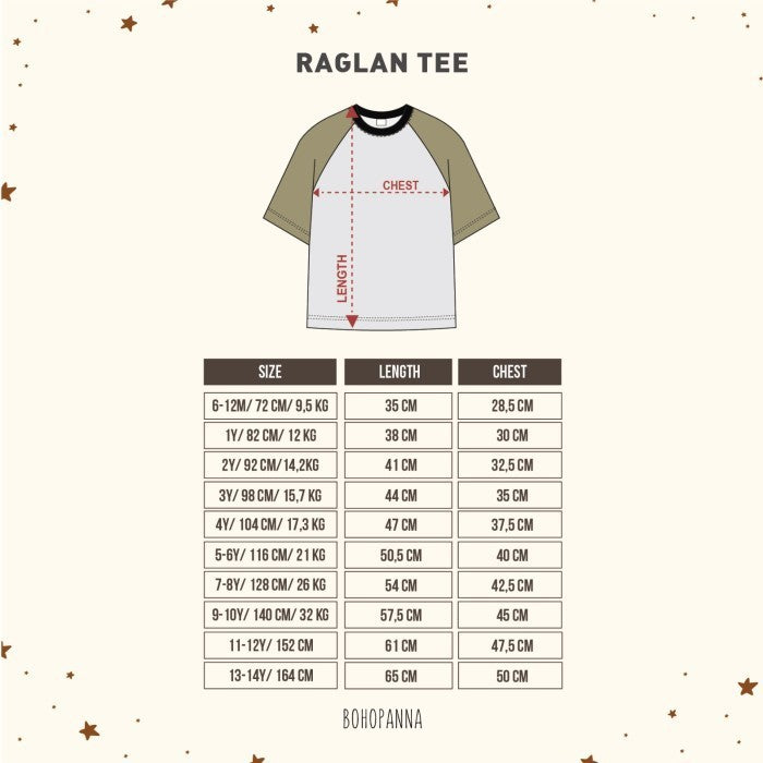 BOHOPANNA - RAGLAN TEE - KAOS ANAK LAKI LAKI