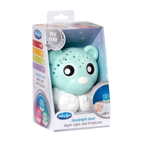 Playgro Goodnight Bear Light Projector Mint - Lampu Tidur Anak