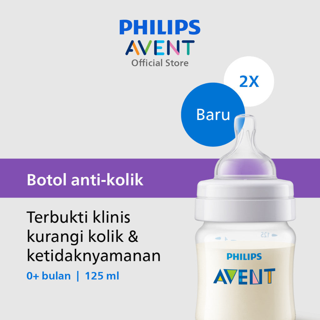 Philips Avent Bottle Anti-Colic 4OZ SCY100/02 Botol Susu Dot Bayi Anti Kolik 2pcs