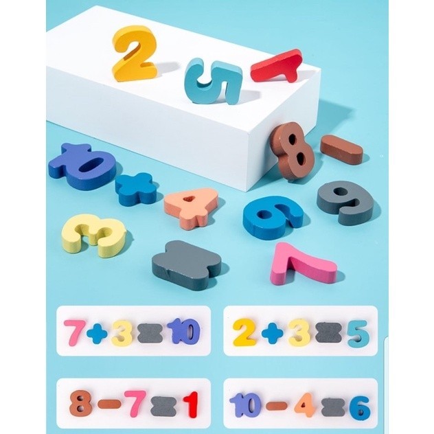 Mainan Edukasi 7in1 Puzzle Kayu Anak Huruf dan Angka Pancing Ikan Montessori Wooden Toys