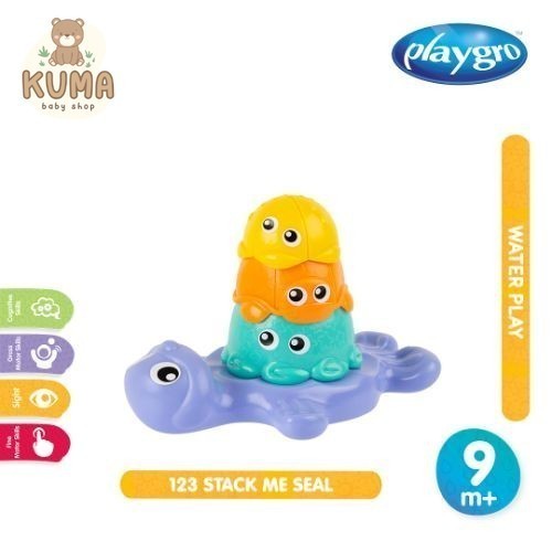 Playgro 123 Stack Me Seal - Mainan Mandi Anak