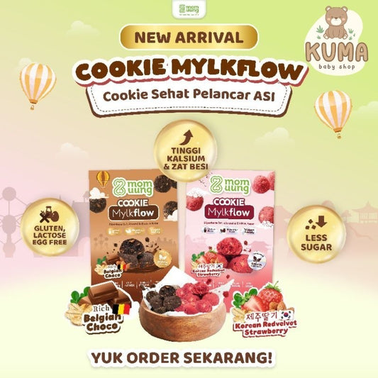 MOM UUNG COOKIE ASI BOOSTER MYLKFLOW CLASSIC CHOCO /COOKIE SEHAT PELANCAR ASI/ VEGAN FRIENDLY / LACTOSE FREE