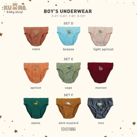 BOHOPANNA - BOY'S BOYS UNDERWEAR SET - CELANA DALAM ANAK
