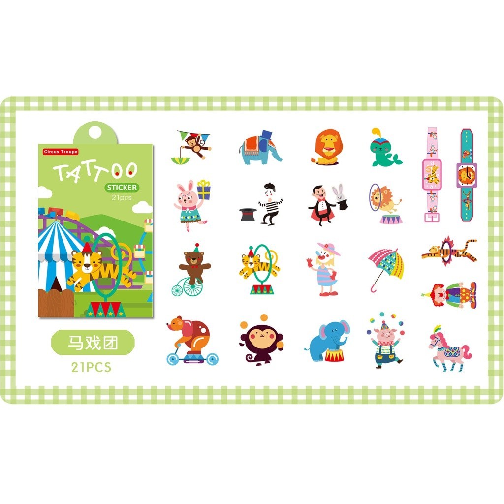 Stiker Tattoo Tato Tempel Sticker tatto anak 21pcs