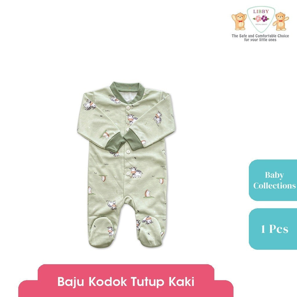 LIBBY Piyama Baju Kodok Newborn Bayi Laki laki Perempuan Motif Baby Collections (1 pcs)-Sleepsuit-Bodysuit-Play Suit-Jumper Pendek-Jumper Panjang