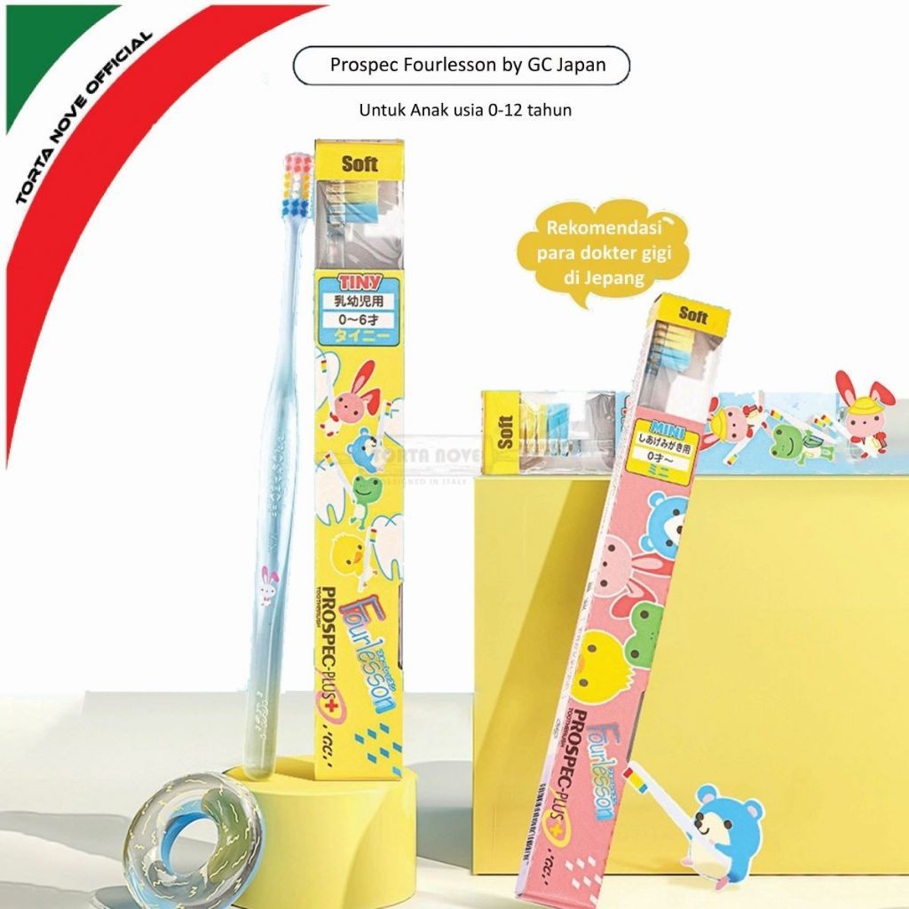 Sikat gigi anak Prospec Fourlesson GC Jepang ORIGINAL bayi balita toothbrush Four lesson