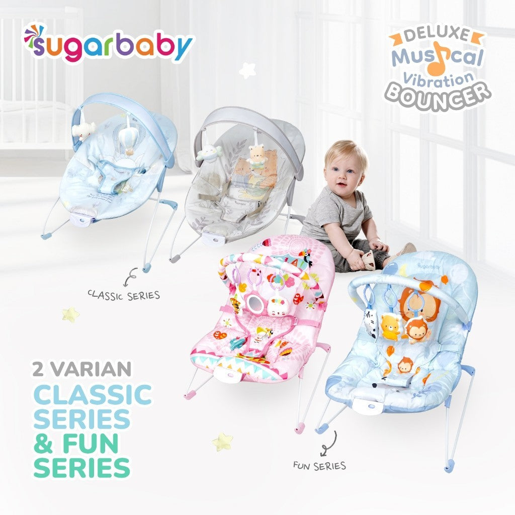 Sugar Baby New Deluxe Musical Vibration Bouncer/Ayunan Bayi/Bouncer Bayi