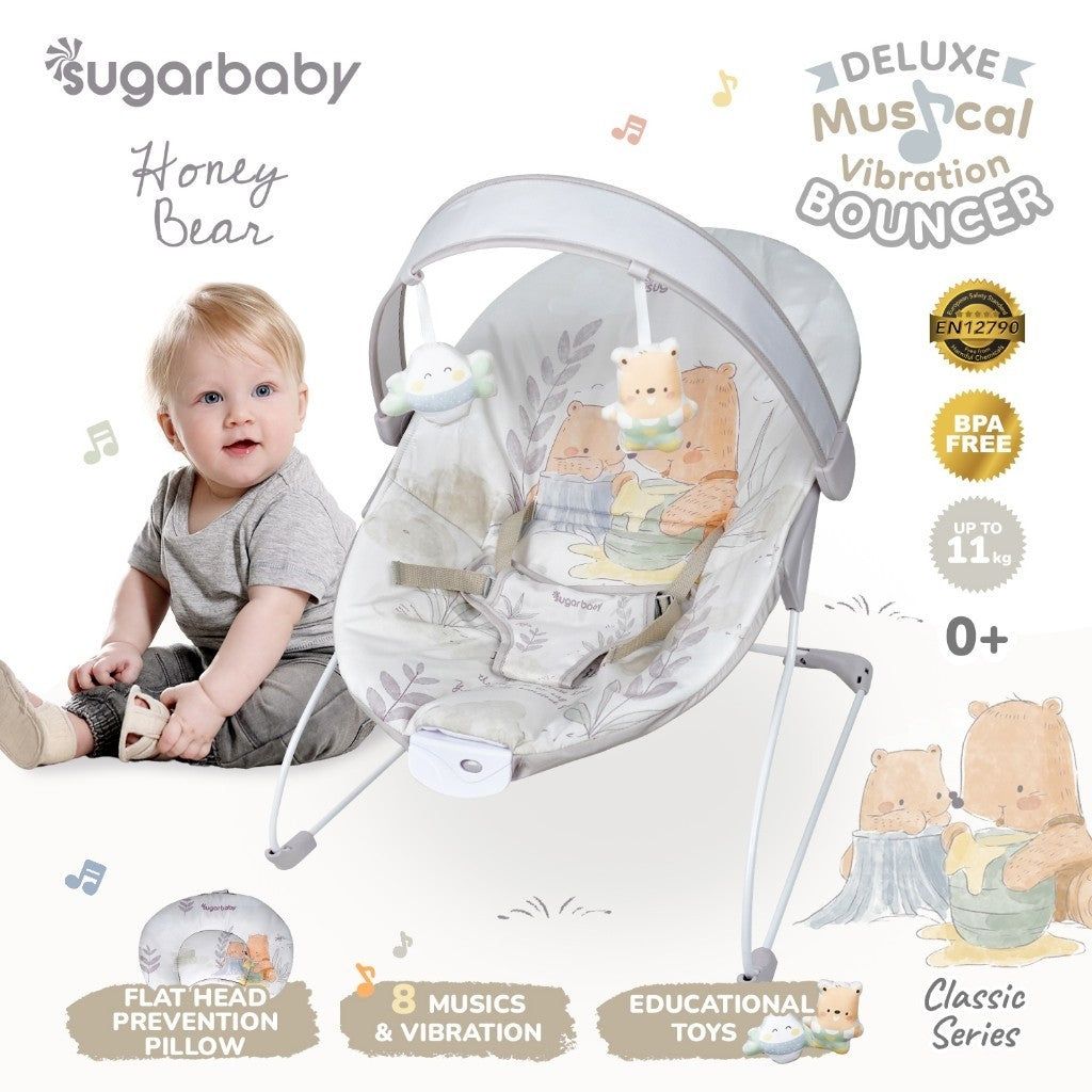 Sugar Baby New Deluxe Musical Vibration Bouncer/Ayunan Bayi/Bouncer Bayi