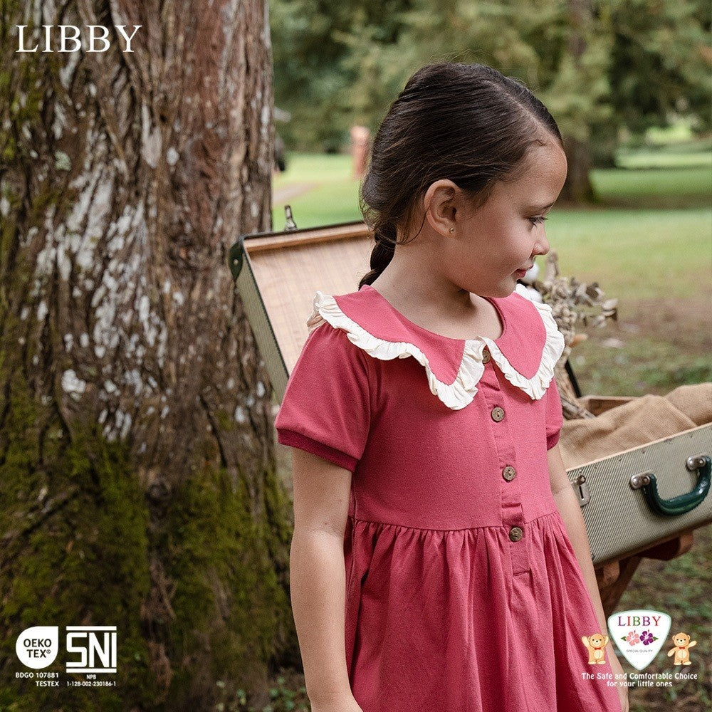 LIBBY Earth Jolie Dress Anak Perempuan 6 Bulan - 6 Tahun (1 Pcs)