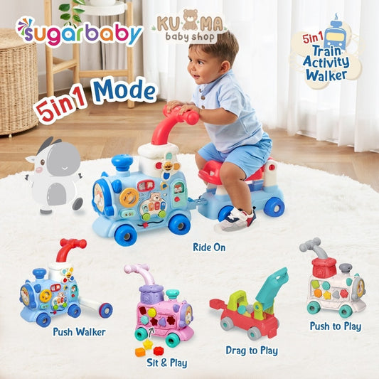 Sugarbaby Train Activity Walker 5in1 Mode/Baby Walker/Mainan Dorong Bayi