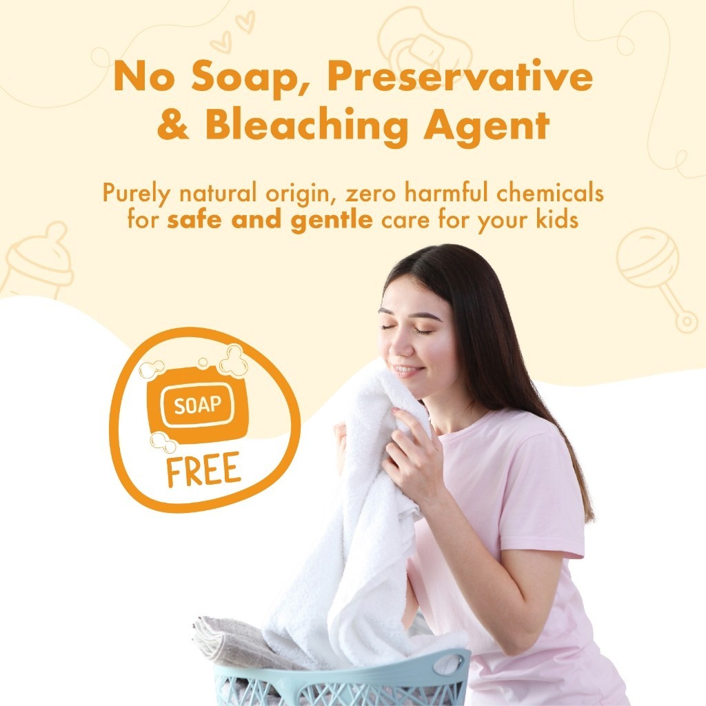 BerryC Baby Gentle Laundry Wash 820G Deterjen Sabun Cuci Baju Cair Bayi Liquid Detergent