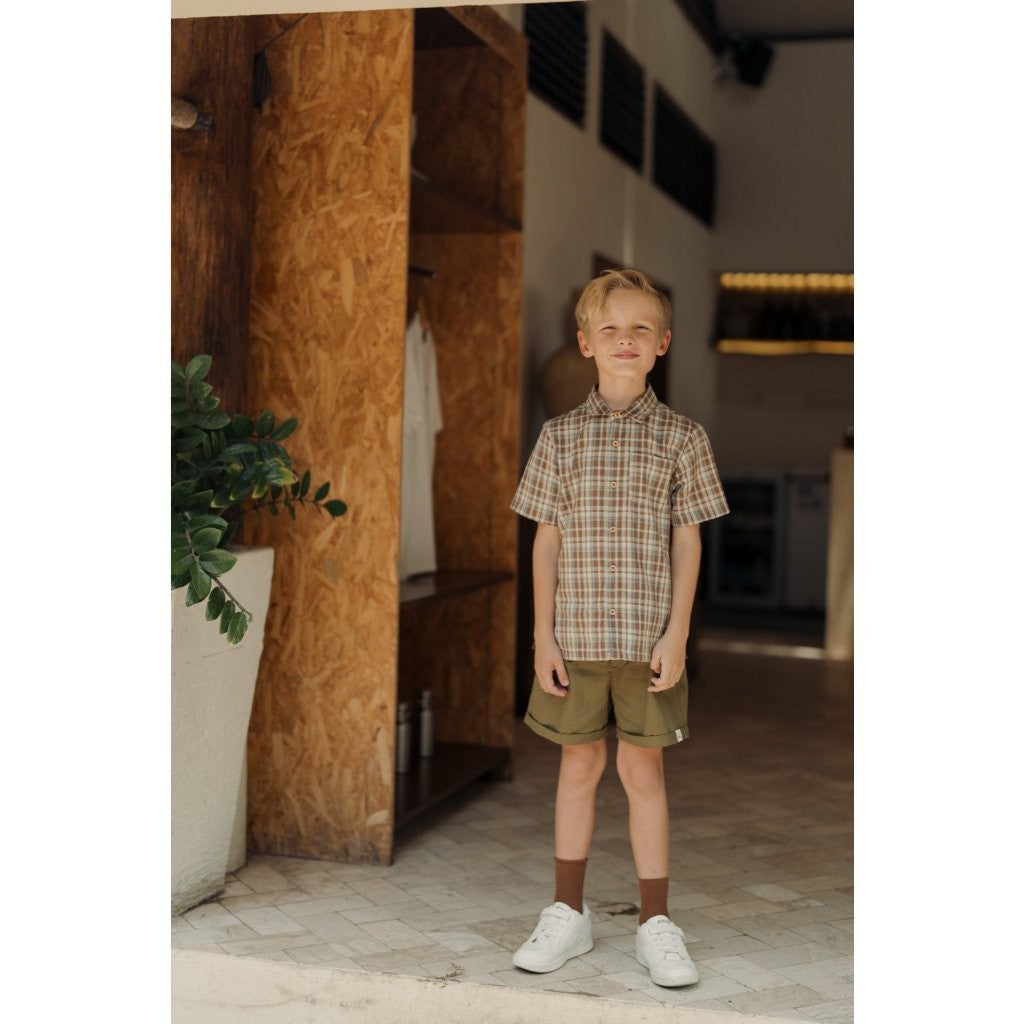 BOHOPANNA - SHORT SLEEVE CHECKERED - Atasan Anak Laki-Laki 2523