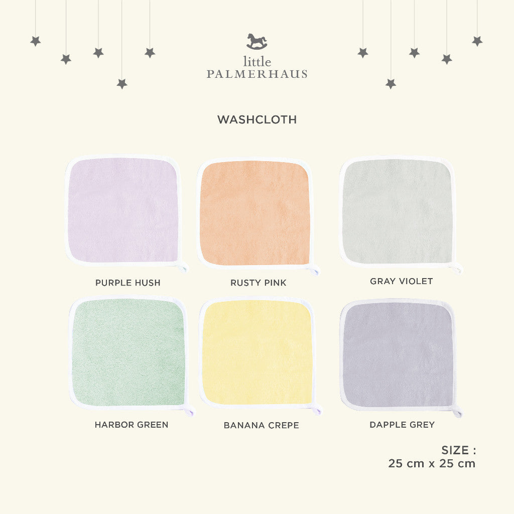 Little Palmerhaus Washcloth Bam & Boo Bamboo Washcloth 5.0 | Lap Mandi Bayi | Sapu Tangan Bayi