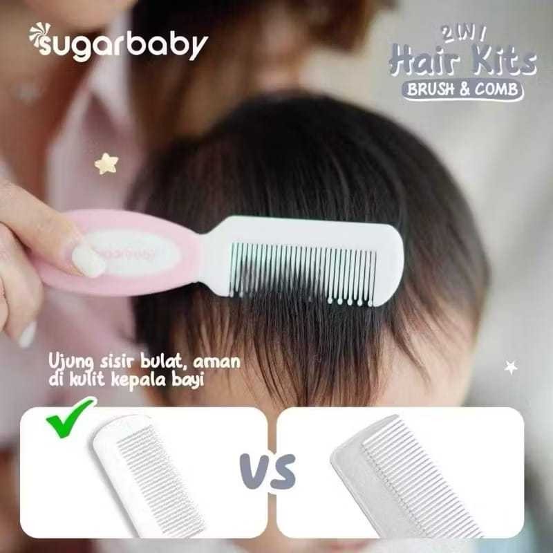 SUGARBABY 2in1 Hair Kits Brush & Comb | Sisir Sikat bayi