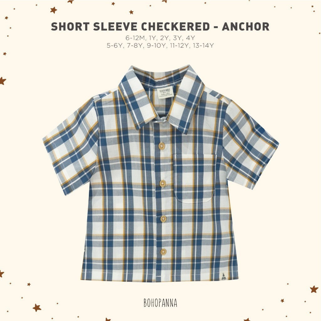 BOHOPANNA - SHORT SLEEVE CHECKERED - Atasan Anak Laki-Laki 2523