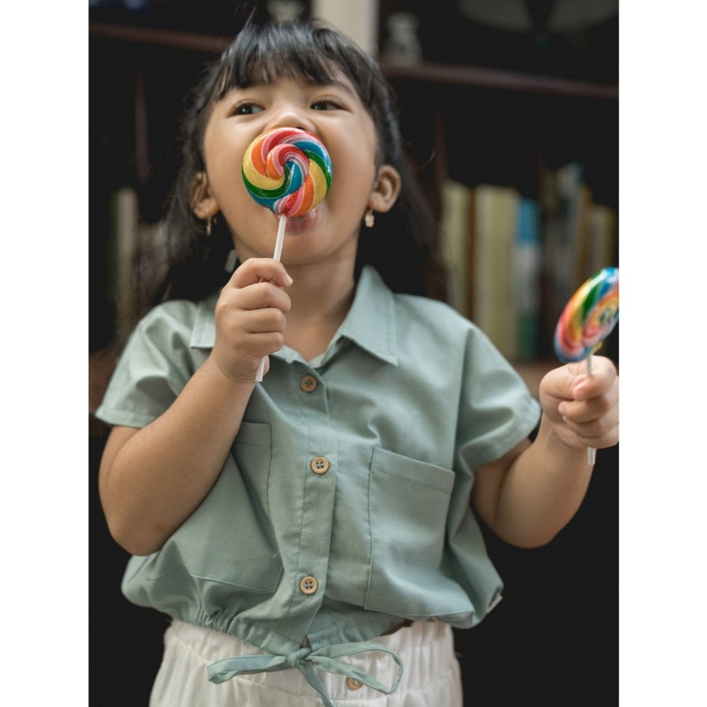 BOHOPANNA - CROP POCKET SHIRT - Atasan Anak Perempuan