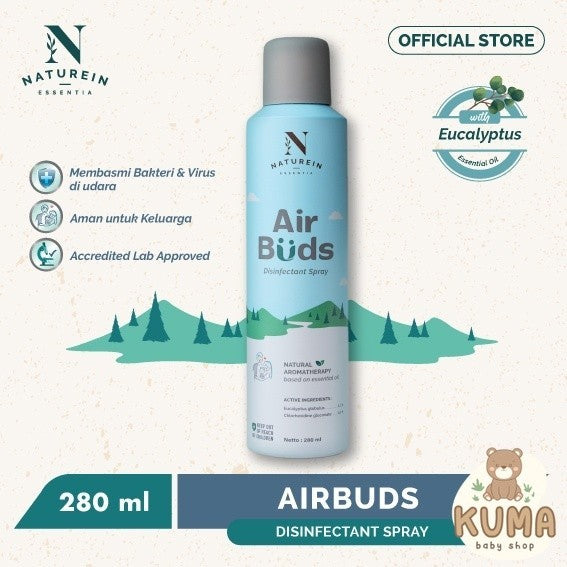 Naturein AirBuds Air Disinfectant Spray 280ml Anti Germs & Soft Scent