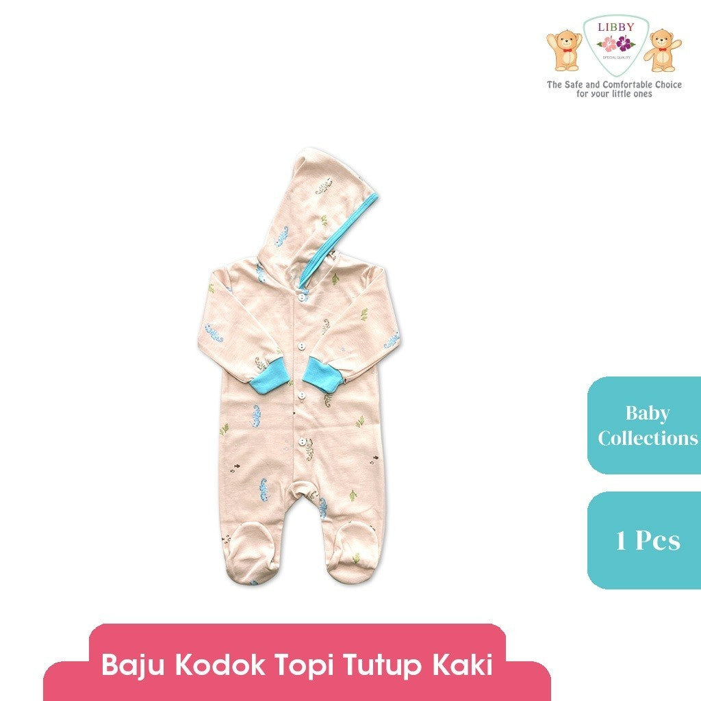 LIBBY Piyama Baju Kodok Newborn Bayi Laki laki Perempuan Motif Baby Collections (1 pcs)-Sleepsuit-Bodysuit-Play Suit-Jumper Pendek-Jumper Panjang