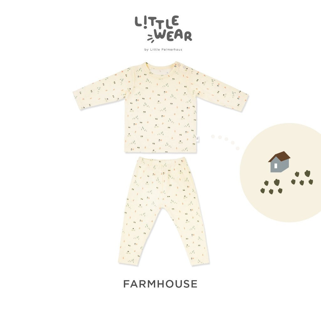 Little Palmerhaus - Little Wear Shoulder Button Long Set 22.0 (Setelan Anak Lengan Panjang)
