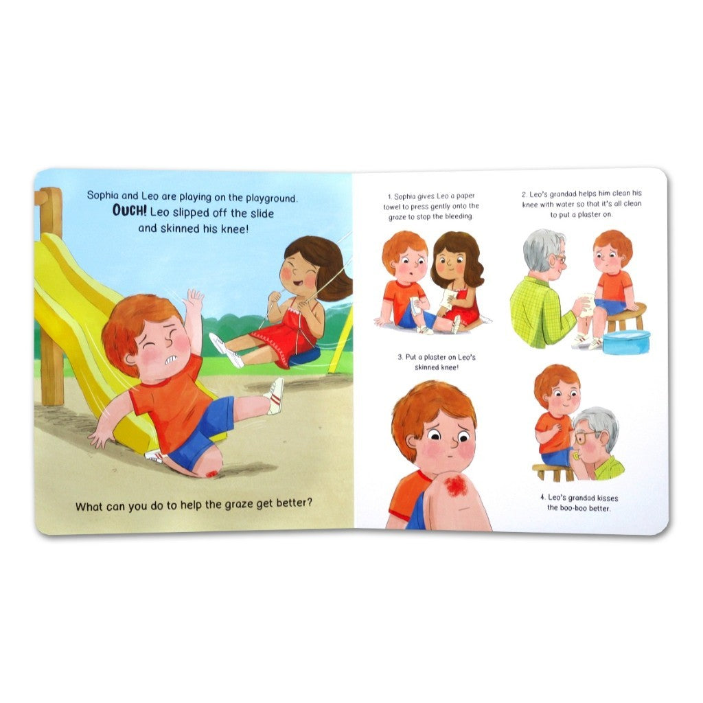 The Boo-Boo Book with 36 Reausable Bandage Stickers [Autumn]