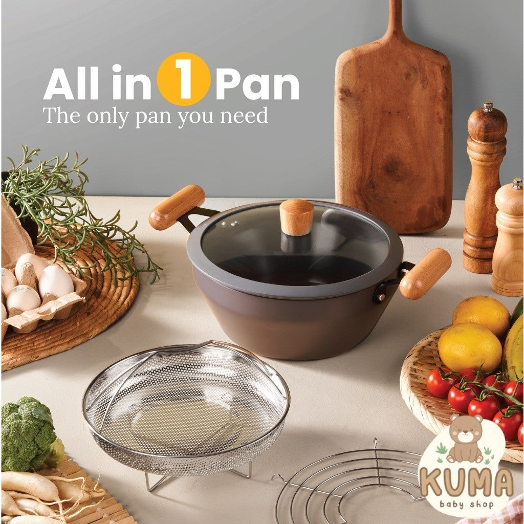 Little Dimple All In 1 Pan - Panci Anti Lengket Serbaguna Alat masak Mpasi