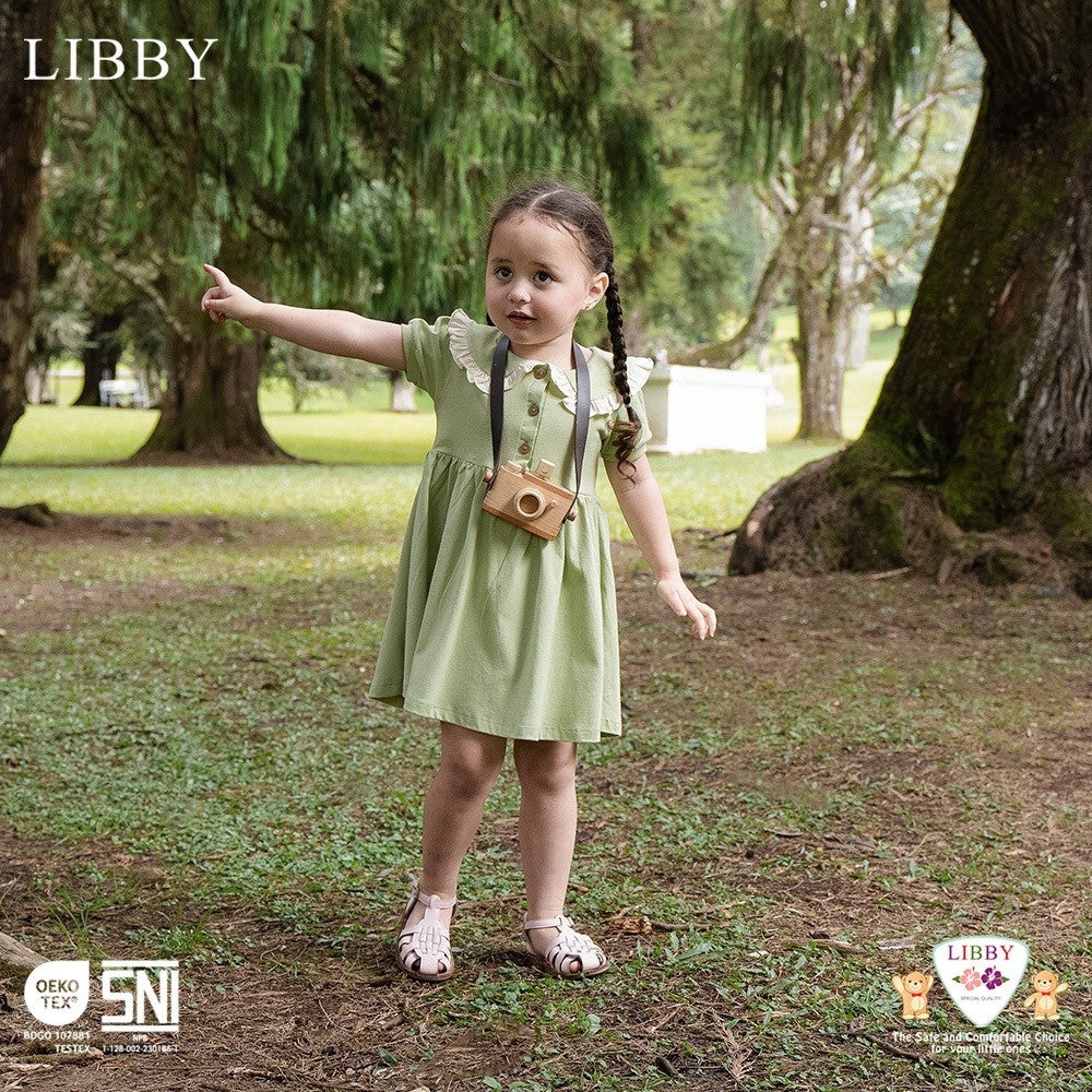 LIBBY Earth Jolie Dress Anak Perempuan 6 Bulan - 6 Tahun (1 Pcs)