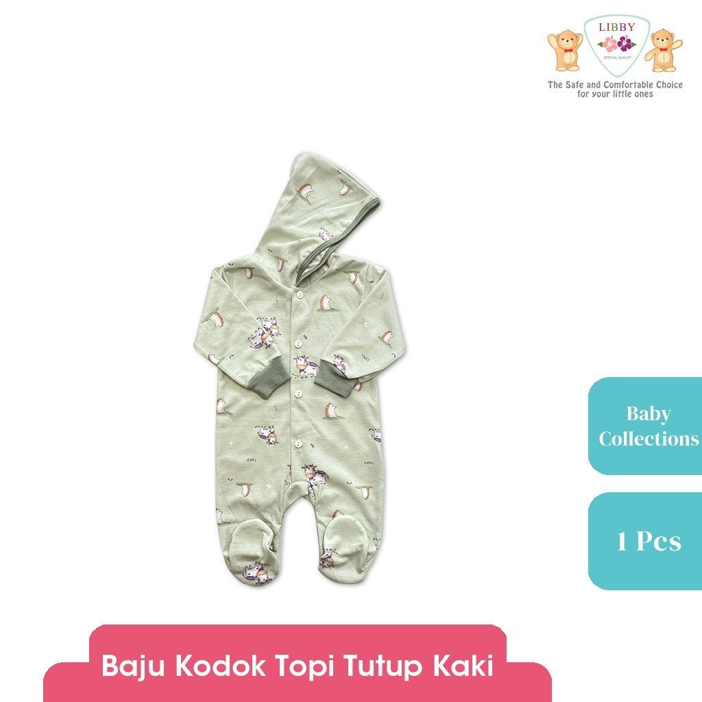 LIBBY Piyama Baju Kodok Newborn Bayi Laki laki Perempuan Motif Baby Collections (1 pcs)-Sleepsuit-Bodysuit-Play Suit-Jumper Pendek-Jumper Panjang