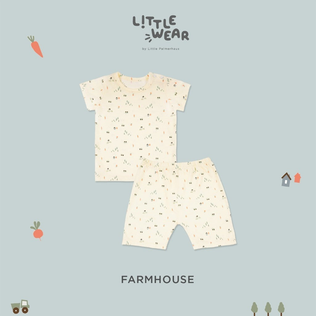 Little Palmerhaus - Little Wear Shoulder Button Short Set 22.0 (Setelan Anak Lengan Pendek)