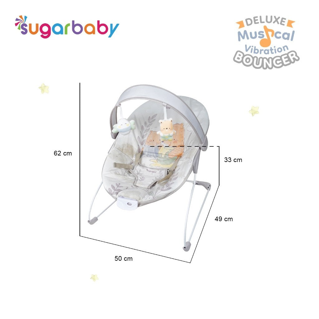 Sugar Baby New Deluxe Musical Vibration Bouncer/Ayunan Bayi/Bouncer Bayi