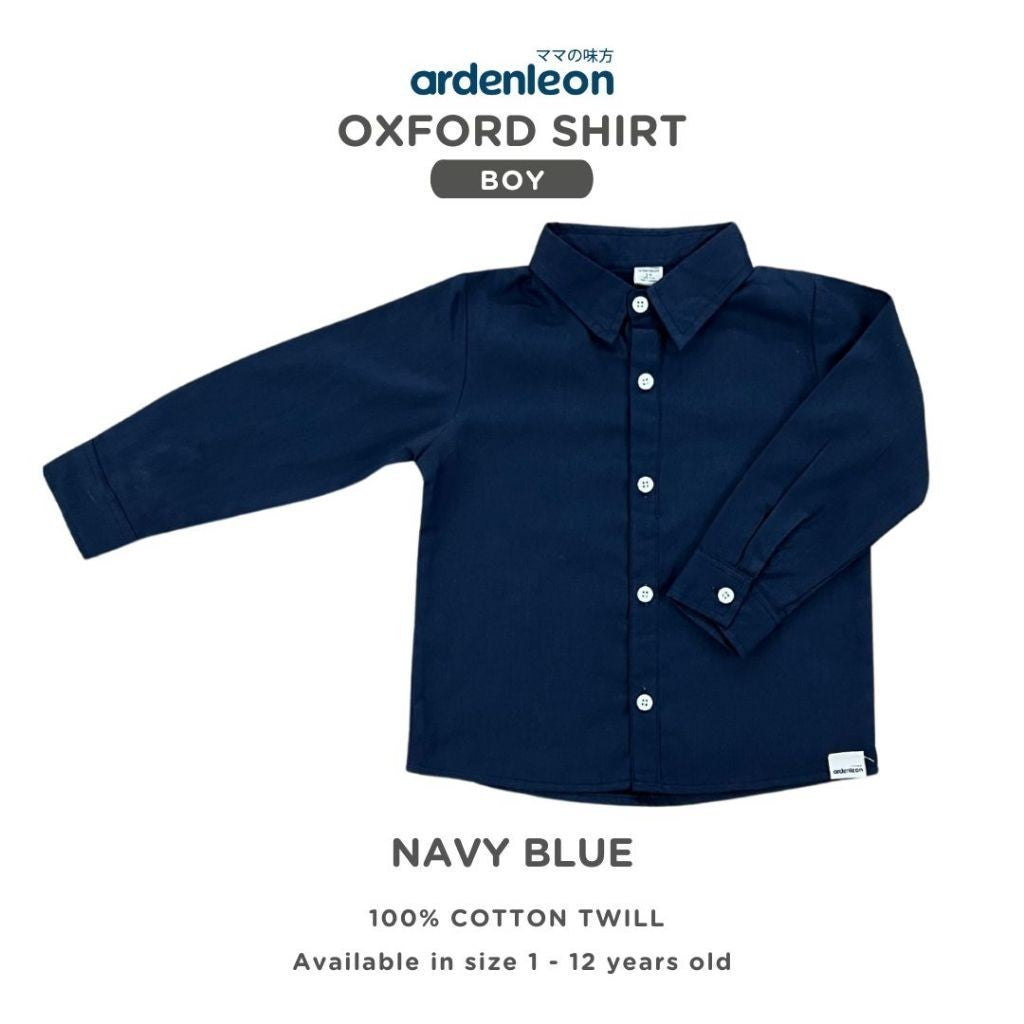 ARDENLEON Atasan Kemeja Anak Laki Laki Oxford Shirt 1 - 5 Tahun