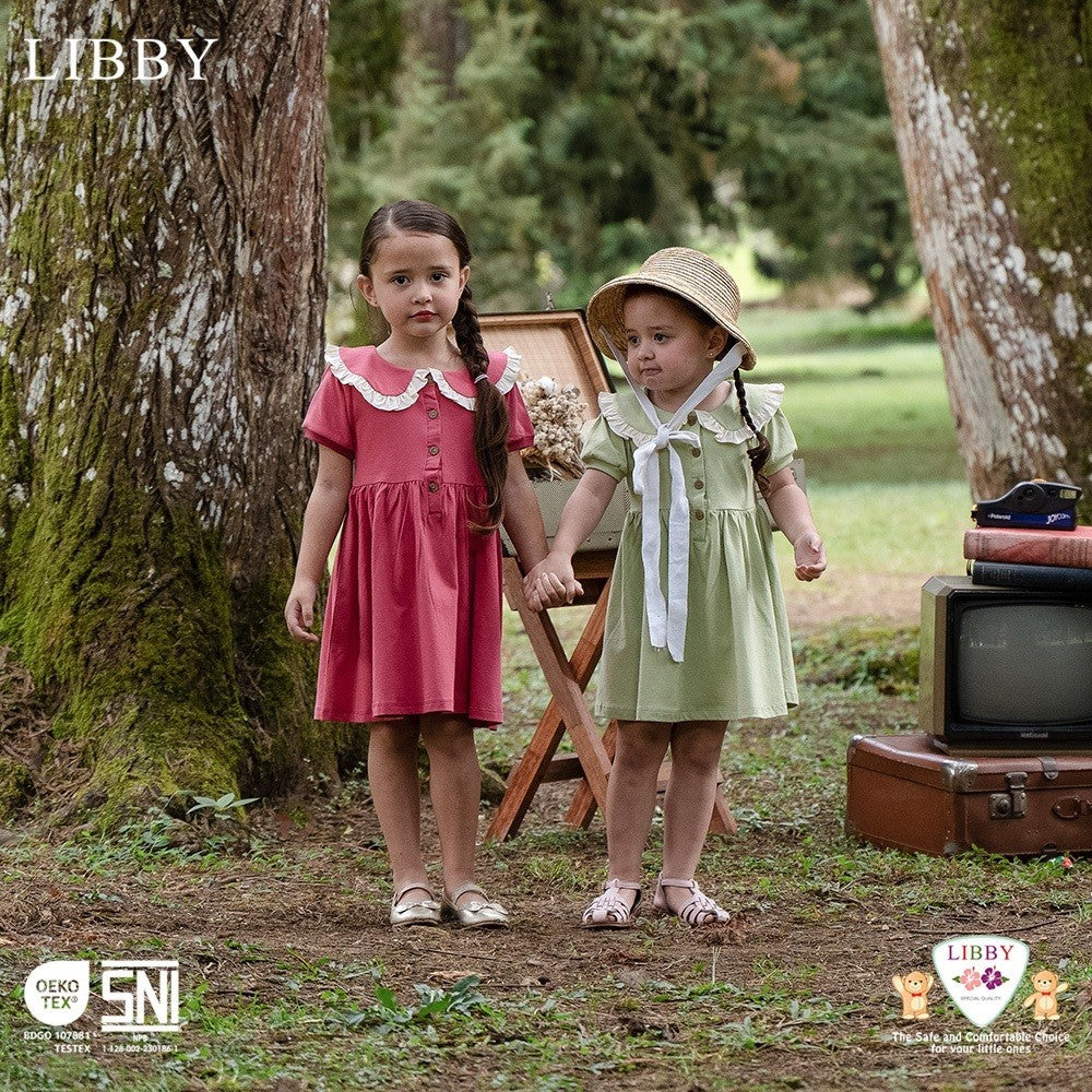 LIBBY Earth Jolie Dress Anak Perempuan 6 Bulan - 6 Tahun (1 Pcs)