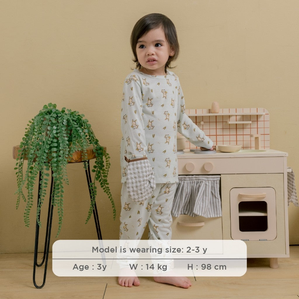 Little Wear Shoulder Button Long Set 23.0 by Little Palmerhaus (Setelan Baju Anak Lengan Panjang)