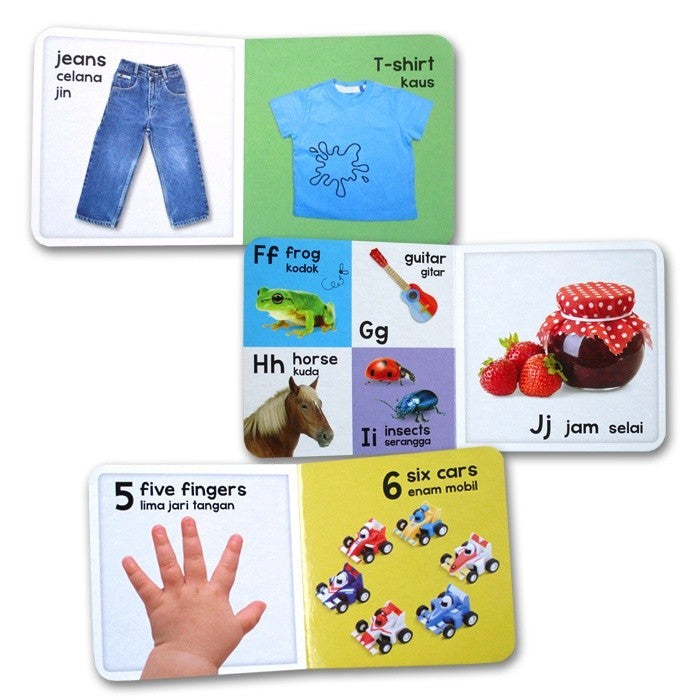 [Ginukginuk] Bilingual My Learning Library AKU PINTAR (English - Indonesian) (1 box isi 8 board books)