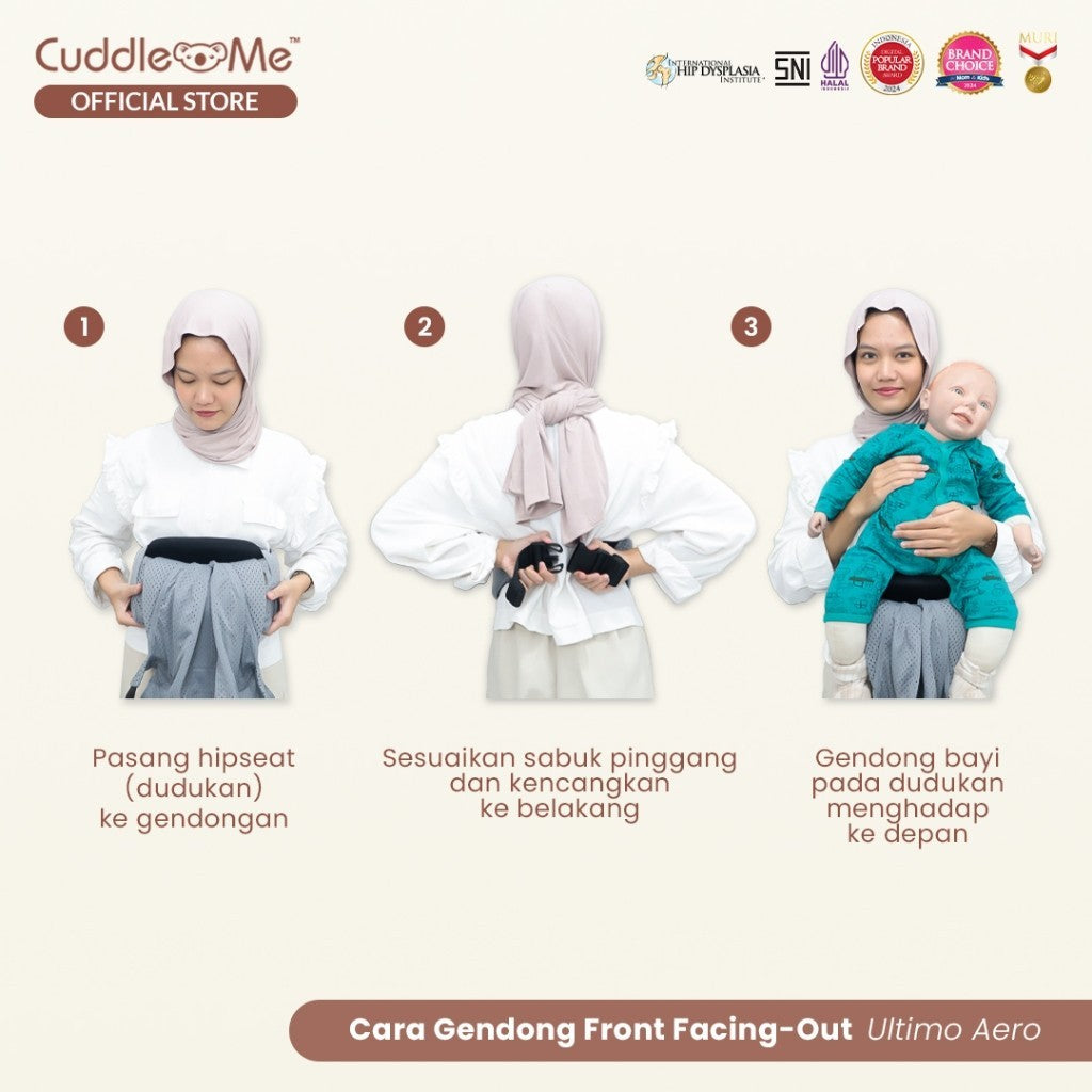 Gendongan Bayi - CUDDLEME Ultimo Aero Gendongan SSC Newborn Suport M Shape