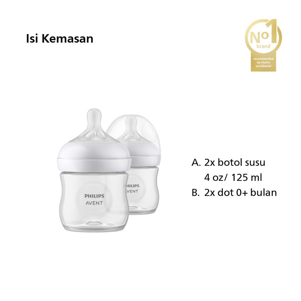 Philips Avent Bottle Natural Response 3.0 4OZ SCY900/02 Botol Susu 2pcs