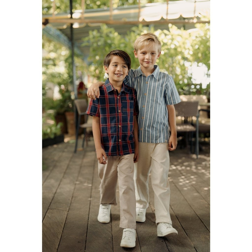 BOHOPANNA - SHORT SLEEVE CHECKERED - Atasan Anak Laki-Laki 2523