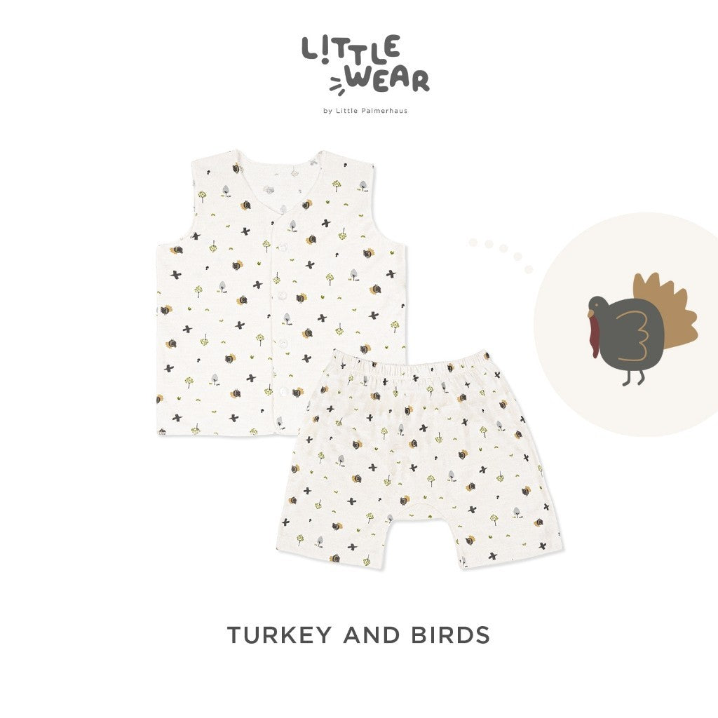 Little Palmerhaus - Little Wear Button Sleeveless Set 22.0 (Setelan Bayi Lengan Buntung)