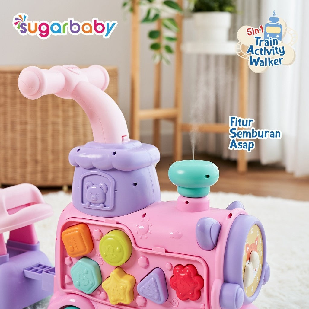 Sugarbaby Train Activity Walker 5in1 Mode/Baby Walker/Mainan Dorong Bayi