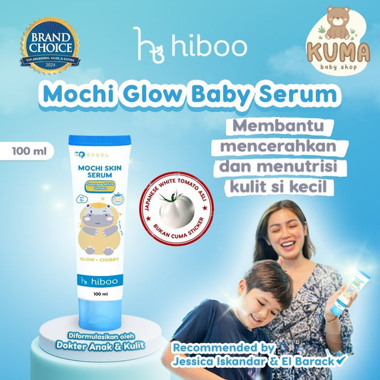 Hiboo Mochi Glow Baby Serum with Japanese White Tomato 2 in 1 Face Cream Bayi & Body Lotion Bayi 100 ml - Skincare Bayi Newborn Cream Wajah Bayi Whitening Cream C11
