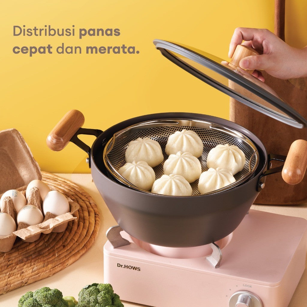 Little Dimple All In 1 Pan - Panci Anti Lengket Serbaguna Alat masak Mpasi