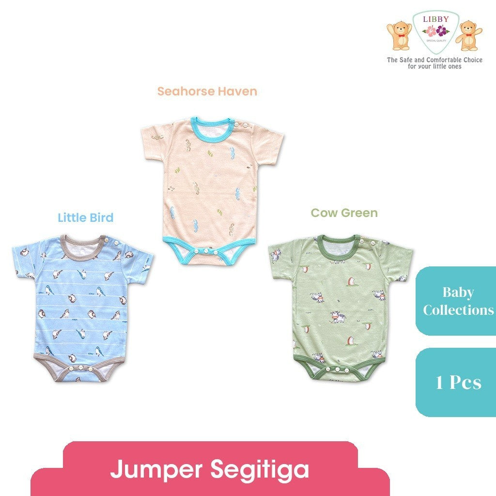 LIBBY Piyama Baju Kodok Newborn Bayi Laki laki Perempuan Motif Baby Collections (1 pcs)-Sleepsuit-Bodysuit-Play Suit-Jumper Pendek-Jumper Panjang